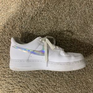 Nike Metallic symbol air force ones